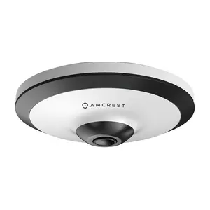 Amcrest Fisheye IP POE Camera IP5M-F1180EW-V2, 360° Panoramic 5-Megapixel POE IP Camera, Fish Eye Security Indoor Camera, IVS Features and People Counting