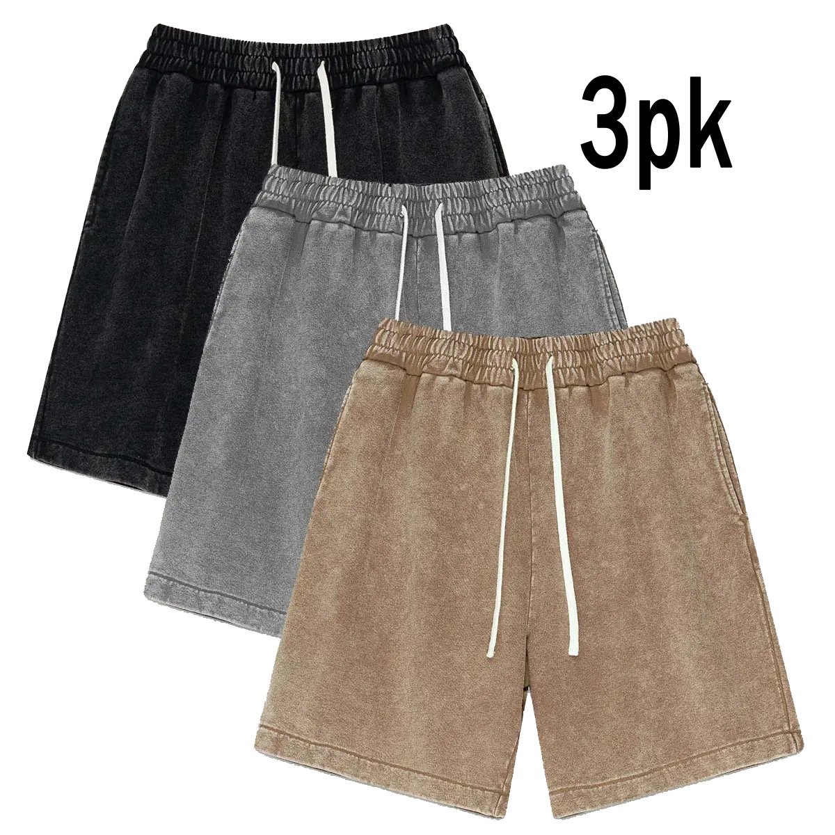 black + coffee + gray shorts