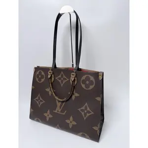 Pre-owned Louis Vuitton Canvas Tote Bags Monogram Giant Reverse OnTheGo GM Tote Bag Handle HB017LV
