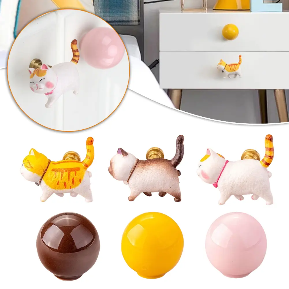 Cartoon Drawer Pulls For Kid Room,Animal Theme Cabinet Handles,Kitchen Cabinet Pull For Furniture Wardrobe Door Drawer Knob