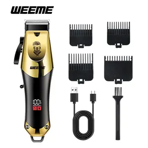 Weeme Professional Men's Digital Electric Hair Clipper, USB Charging, 4-Length Combs, Salon & Home Use, Rechargeable Battery, Ideal Gift