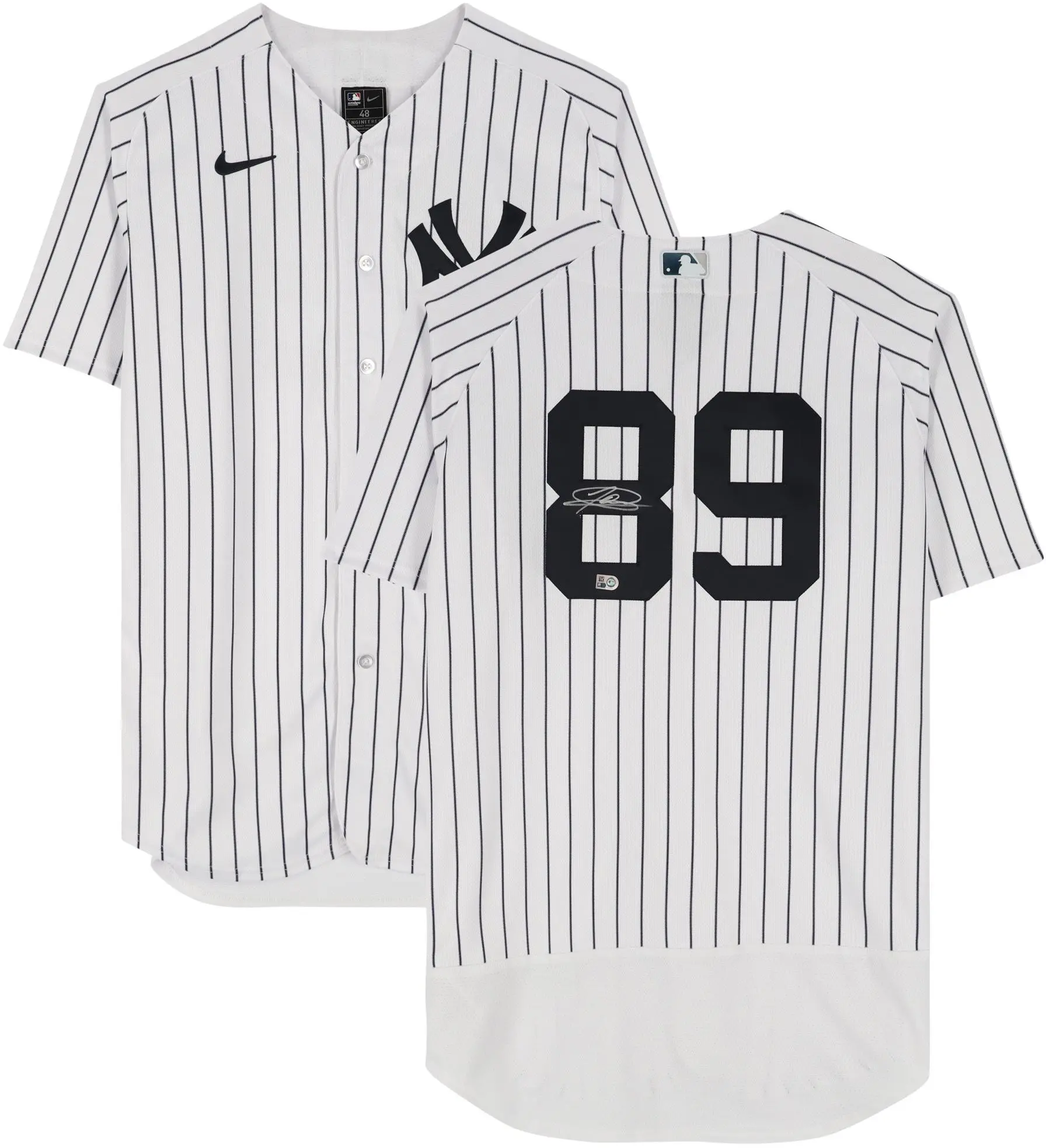 Jasson Dominguez New York Yankees Autographed White Nike Authentic Jersey - Fanatics Authentic Certified