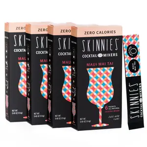 RSVP Skinnies Maui Mai Tai - Zero Sugar Non-Alcoholic Drink Mixers - No Aspartame, Gluten Free, Keto - Made from Plants and Natural Ingredients (4 boxes/24 packets)
