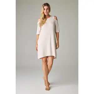 EAVOLU Caspian Cold-Shoulder Tunic/Dress for Women Casual Fabric
