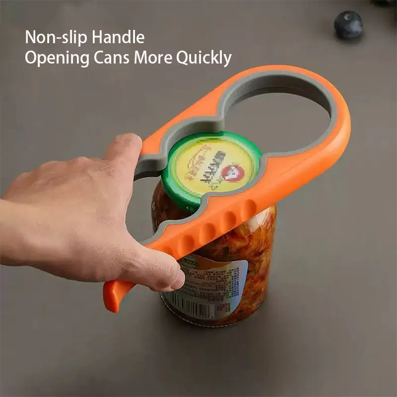 1pc Multi-Functional 4-in-1 Plastic JarOpener, Non-Slip Grip, Manual Bottle CapRemover for Home kitchen Use