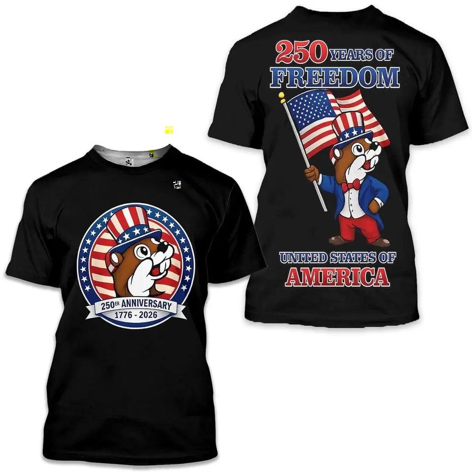 Bucee's 250 Years of Freedom Shirt 1776-2026 America Graphic T-Shirt, Printed Tee, Oversized Streetwear Shirt, Unisex shirt Top Menswear