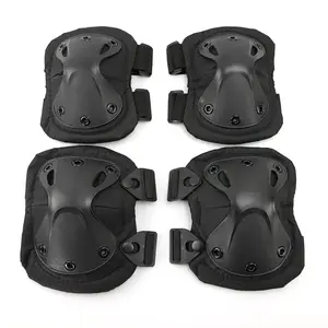 4-Piece Tactical Protective Gear Set - Elbow Guards, Wrist Guards, Sponge Pads, Knee Stabilizer for Training, Cycling