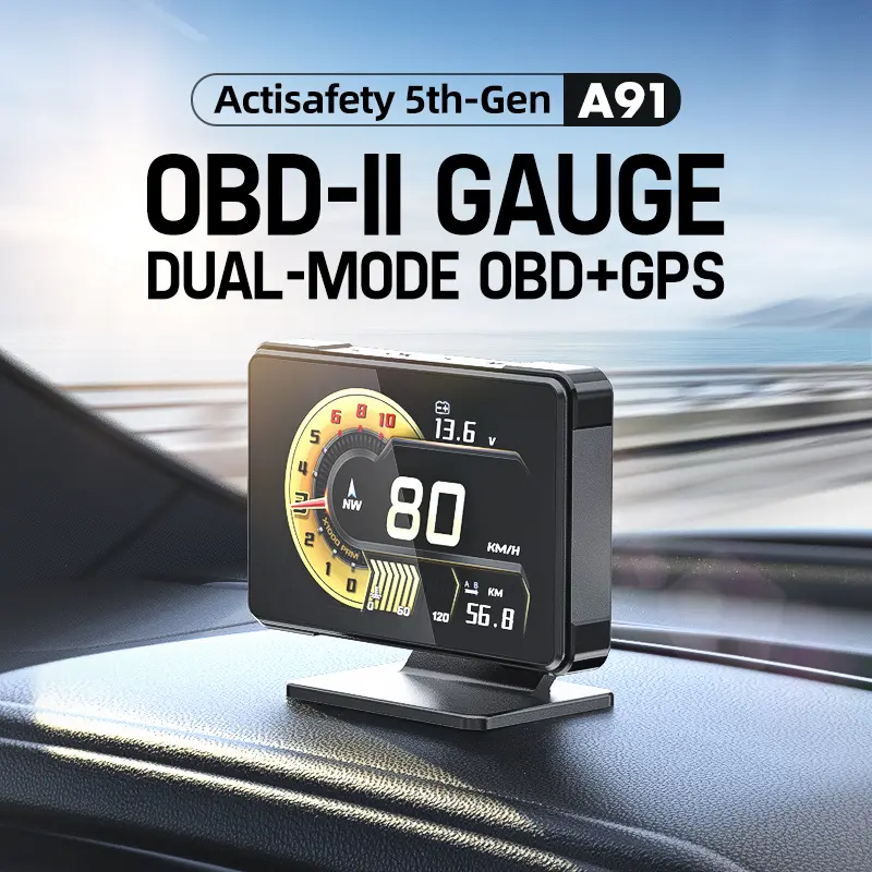SDAO new universal OBD2 Car gauge, a multi-functional integrated gesture control gauge and instrument for water temperature, oil temperature, oil pressure, rotational speed and turbine voltage