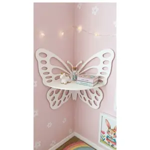Estante de esquina  decorativo en forma de mariposa