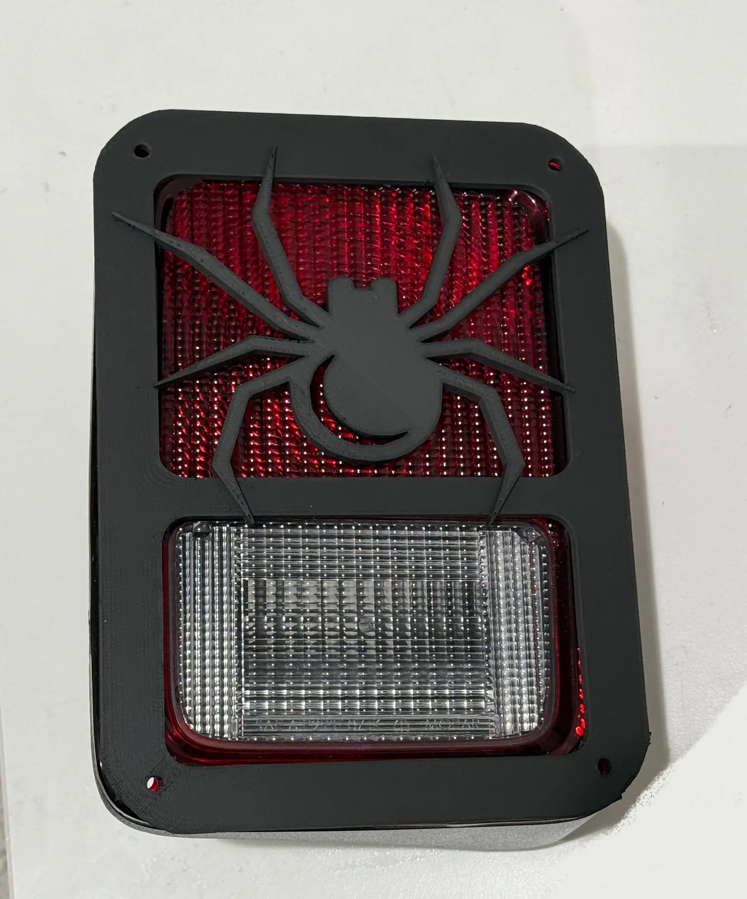 Widow Spider 3D - Black For Jeep Wrangler JK/JKU Rear Tail Light Covers (07-18) - Love Creepy Crawlers - Tarantula Style
