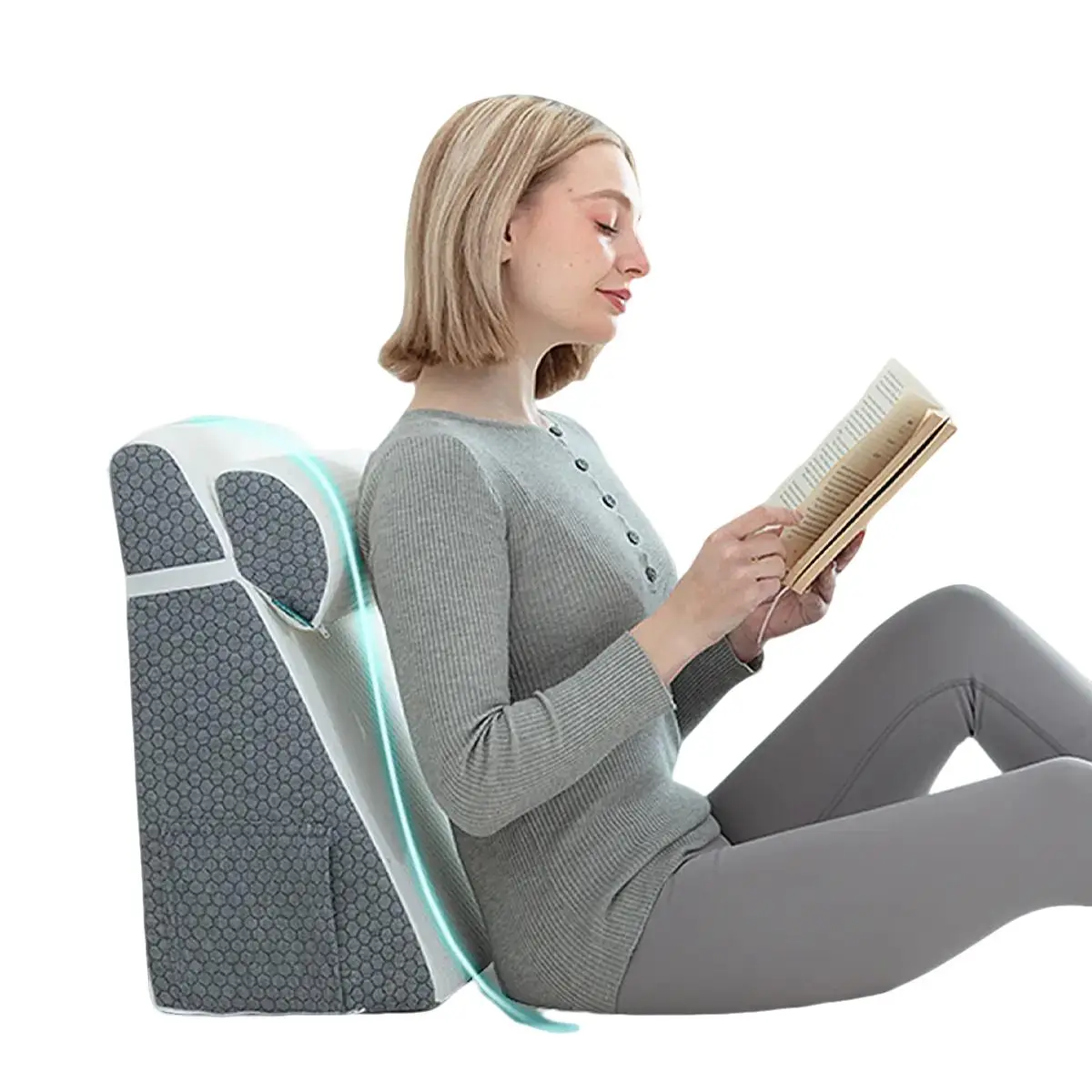 Bed Wedge Pillow Set, 2 Counts/set Summer Soft Comfortable Triangle Wedge Pillow & Neck Pillow, Bedroom Accessories Comfy Alignment Bedding Pillows fo