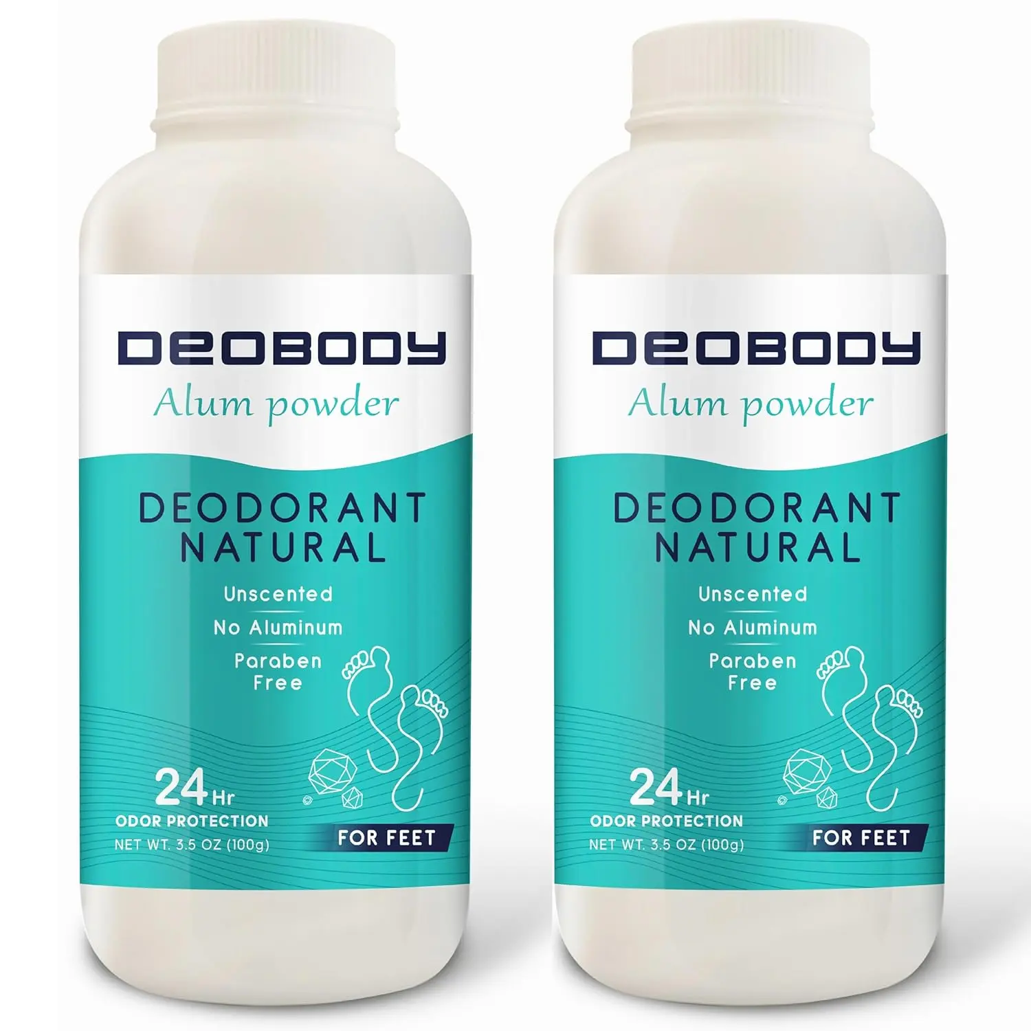 Foot Deodorant Powder (200g / 7Oz) 100% Natural Alum Powder For Smelly & Sweaty Feet – Eco-friendly, Cruelty-free, No Additives – Talco Para Pies Mal Olor Y Sudor – Shoe Odor Eliminator