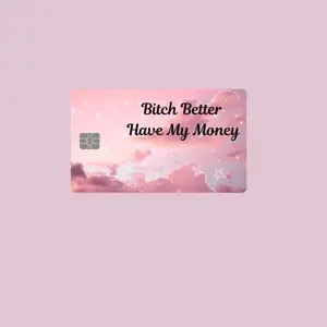 Set of 2 Pink Card Removable Card Decal