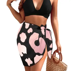 Rose Gold Leopard Print Pink Cheetah Animal Beach Sarong Wrap（QUE）