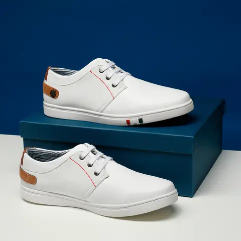 BRUNO MARC Men's Kyle Moderate Lace-Up Quick Slip-On Round Toe Sneakers - 1 Pair Modern Casual Low-Top Synthetic Fabric All-Seasons Walking Footwear for Streetwear