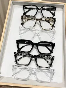 6 Pairs Classic Fashion Leopard Print Unisex Non-Prescription Glasses, Perfect for Outdoor Travel, Daily Work, Street Photography, High Quality Eyewear