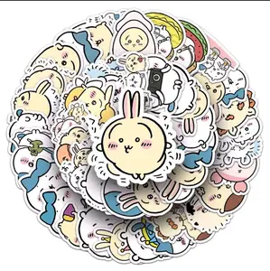 Chikawa Anime Character Stickers | 50 pcs/set Cartoon Cat DIY Fashion Waterproof Doodle Decals Stickers