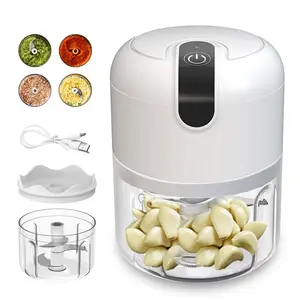 250ml Rechargeable Mini Food Processor - Portable Electric Garlic & Vegetable Chopper for Kitchen Use