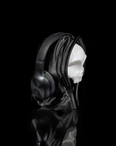 Grinning Reaper Headphone Holder Unique Skull Design Audio Accessory No Warranty Quirky Personality Enhancer