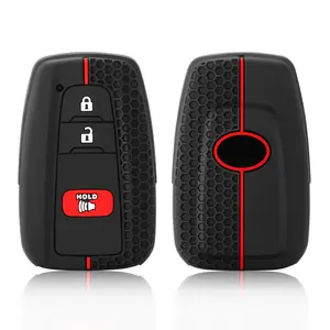 3 Buttons Silicone Remote Car Key Case Cover Car Key Protector Car Key Accessory for Toyota CHR Camry Corolla RAV4 Highlander C-HR Prius Land Cruiser Prado Shell