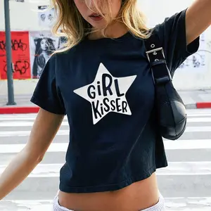[Sale off up to 50%] Lesbian Pride Baby Tee, Funny Girl Kisser Tank, LGBTQ Shirt, Feminist Pride Party Crop Tank, Lesbian Pride Gift for Her, Pride Month Shirt