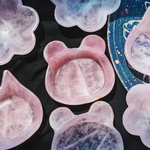 Natural Crystal Rose Quartz Bowl — Love And Healing