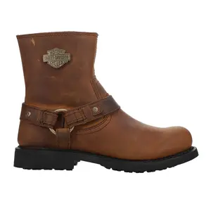 HARLEY-DAVIDSON FOOTWEAR Mens Scout Leather Harness Riding Casual Boots Ankle - Brown