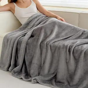 Luxurious Plush Flannel Blanket, Soft Puffy Comfortable Cover, Breathable Warm Blanket, Multiple Colors Available, Ideal for Bedroom Living Room Office Nap