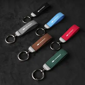 Zinc Alloy Key Ring & Suede Leather Car Key Chain for Chevrolet Cruze Aveo Lacetti Captiva Chery Tiggo Niva Spark Explorer