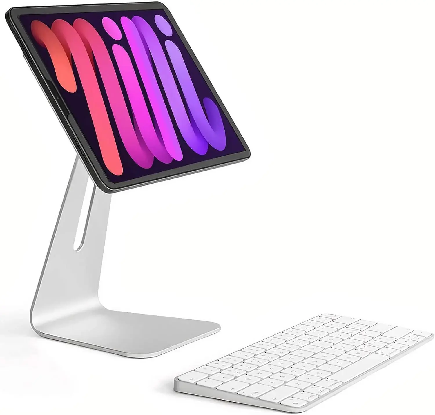 POUT E11 - Premium Magnetic iPad Stand - Adjustable 360° Rotation Landscape/Portrait Portable Holder - Compatible w/Apple iPad Air 10.9" 4th/5th Gen & iPad Pro 11" 1st/2nd/3rd/4th Gen