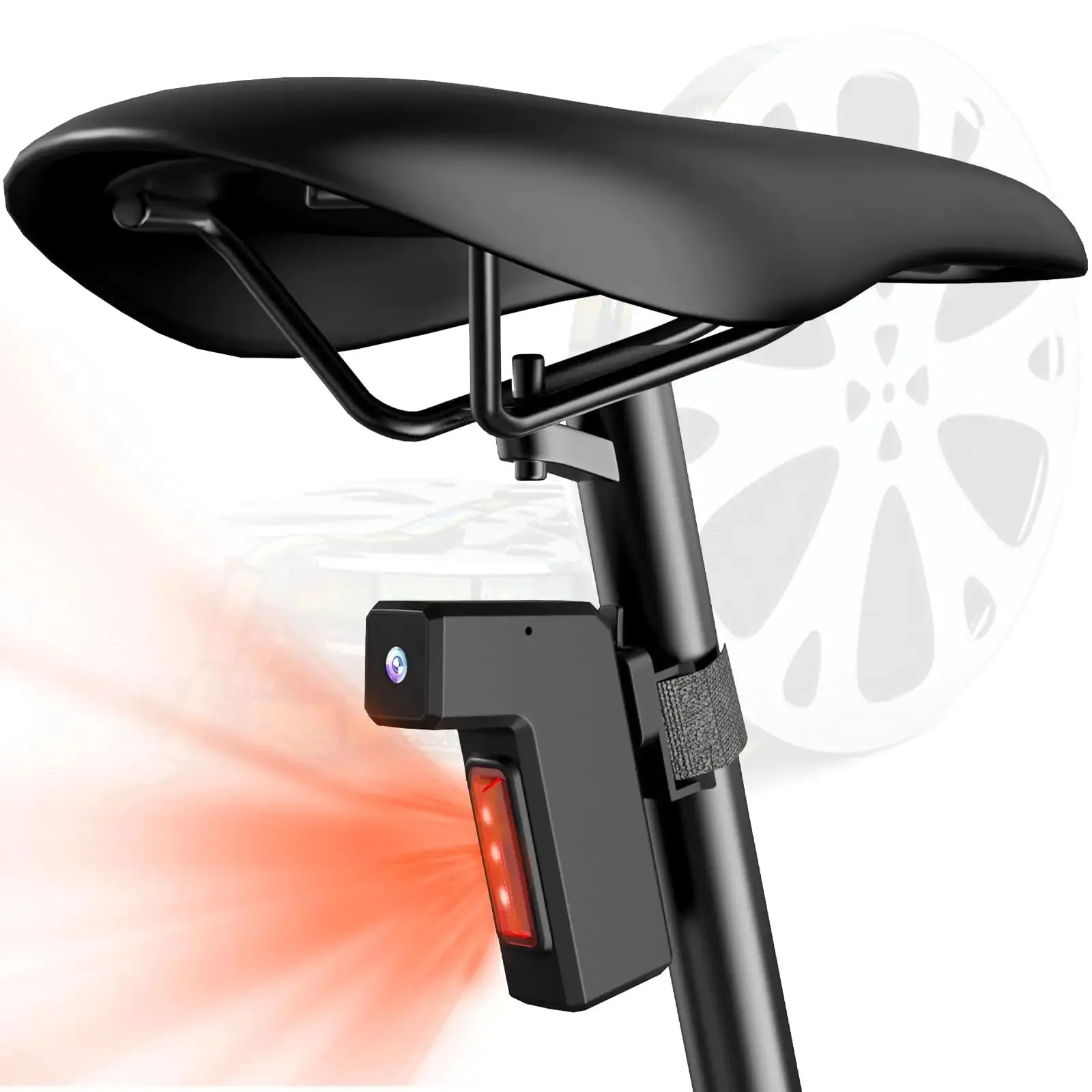 Bike Camera Recorder with Warning Light Sport Camera 1080P Action Video Camcorder 2200mAh