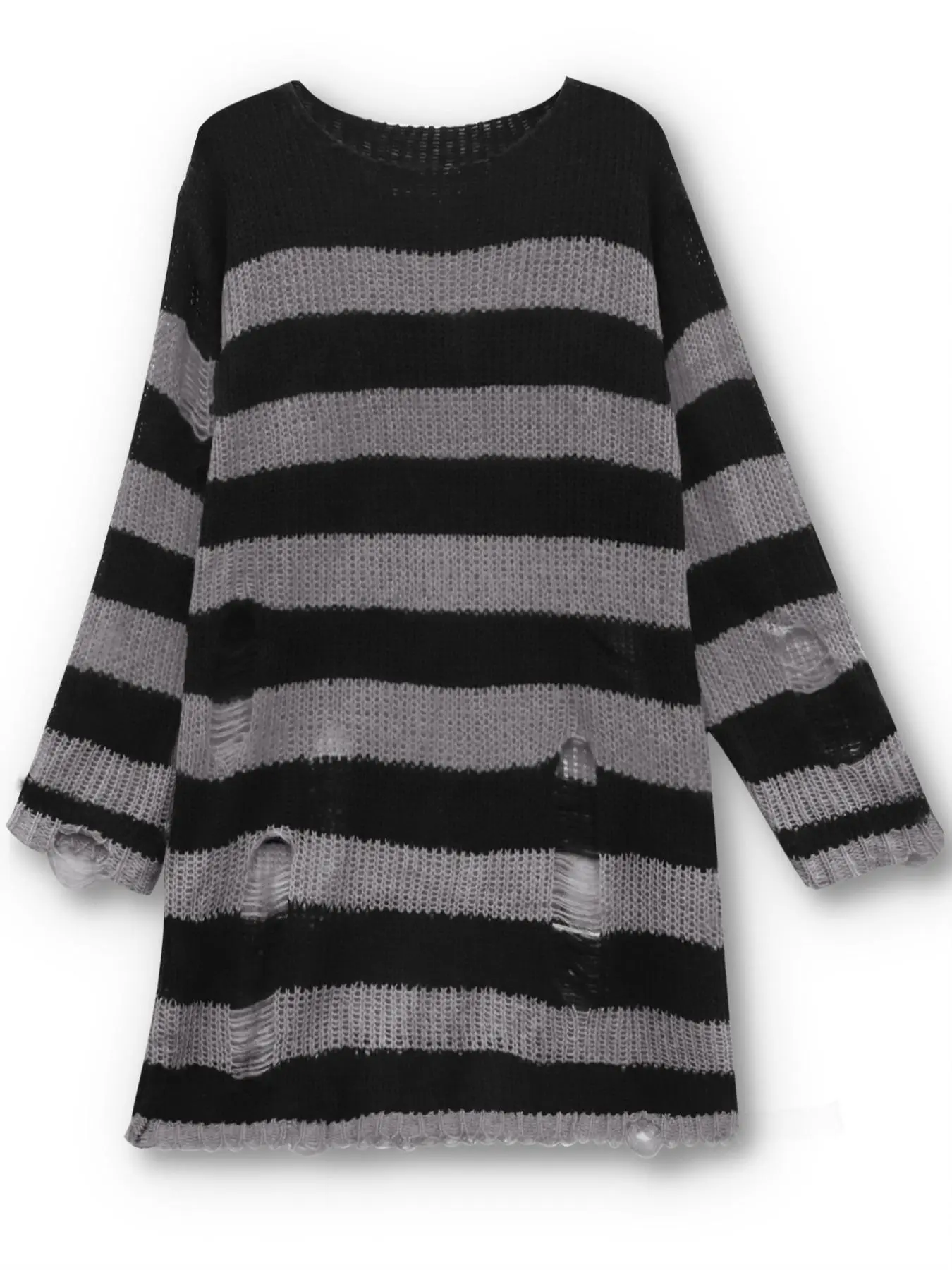 Women's Striped Print Sweater Dress, Casual Long Sleeve Round Neck Jumper Dress for Fall & Winter, Fashion Women's Clothing for Daily Wear