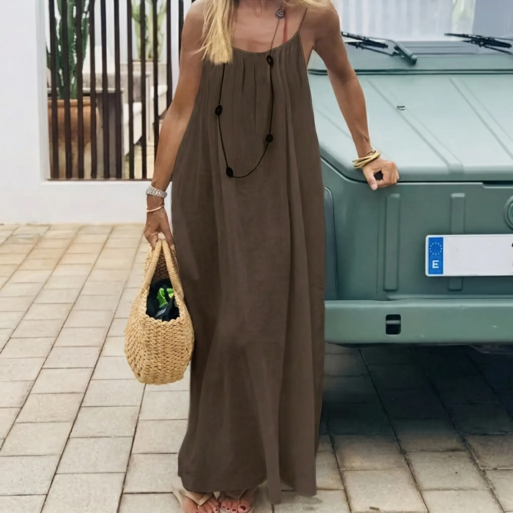 princess polly baby blue dress Simmi Clothing Simmi crochet cut out detail backless maxi beach dress in  cream main image 1