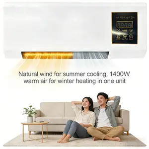 1400W Quick Heating Dual Mode Heater, Gentle Natural Wind Mode, Wall Mounted for Home, Office, Living Room, Bedroom Indoor Heating Needs