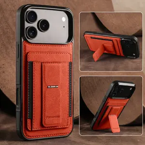 Adjustable Stand Wallet Leather Phone Case Compatible with iPhone 17 Pro Max, 16E, 15 Pro, 14 Plus, 13 Mini, 12, 11 and Air, Equipped with Card Pockets and Card Slots, Shockproof Protective Cover, Durable and Stylish Design, Perfect for Daily Use
