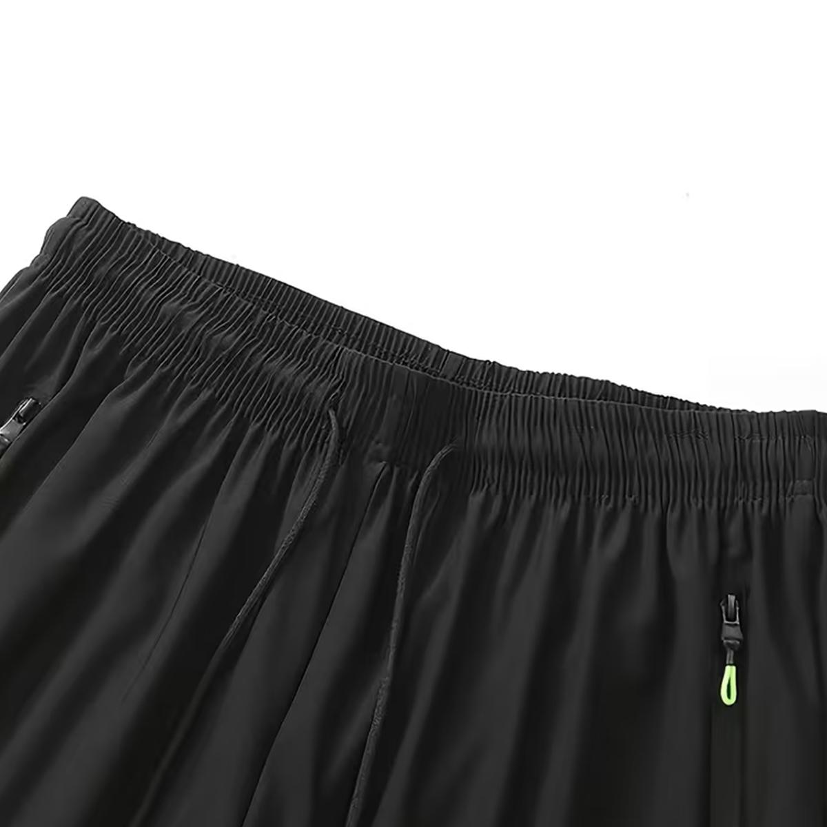 Pack of 3 unisex fashion athletic shorts featuring reflective geometric prints on both sides, a drawstring waistband, and side zipper closures.Perfect for summer wear, everyday exercise, and outdoor activities like running.