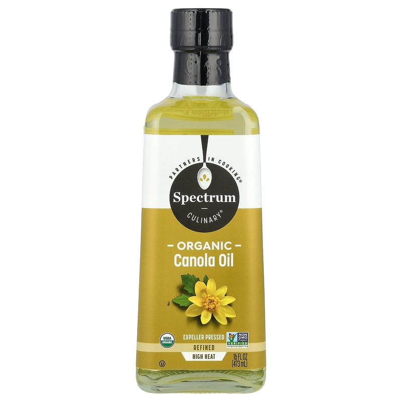 Spectrum Culinary Organic Canola Oil, Expeller Pressed, Refined, 16 fl oz (473 ml)