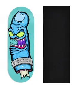 Heat Transfer Graphic Wooden Fingerboard Deck, Design Contest 2024 Winner, jhefty - "Gnarly Bite"