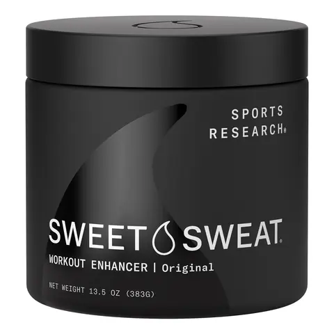 Sweet Sweat­ Workout Enhancer Gel by Sports Research -Thermogenic Exercise Topical Gel for Faster Sweating - 6.5 oz Jar