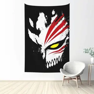 Bleach Ichigo anime tapestry, beautiful modern room painting, home living room gift Fluffy wall decor flags 30*40