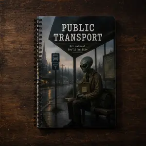 Public Transport - Ruled Line Spiral Notebook