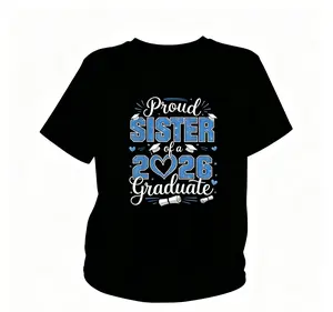 Senior Class of 2026 Proud Sister Cotton T-Shirt – Graduation Gift