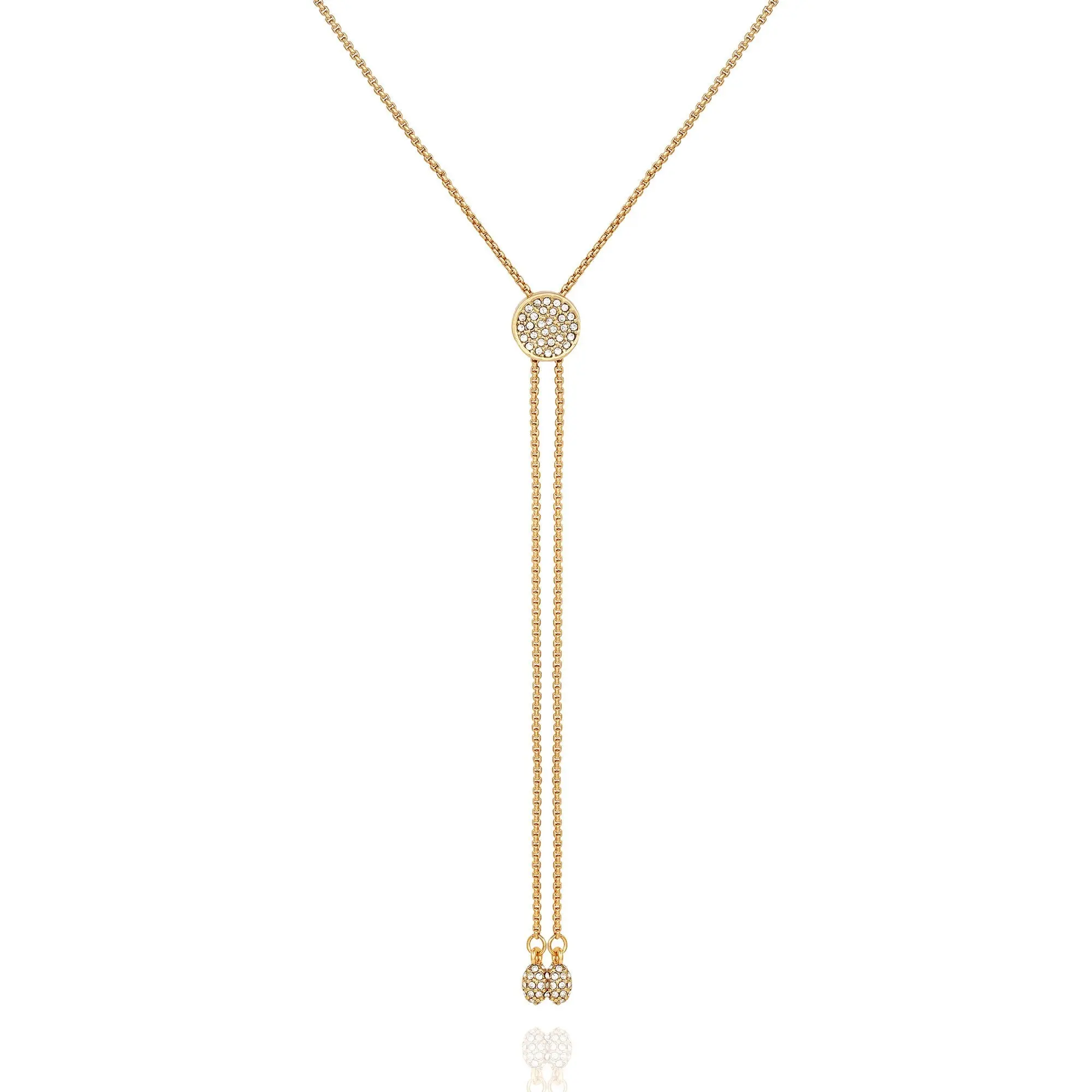 Vince Camuto Pave Slider Bolo Necklace