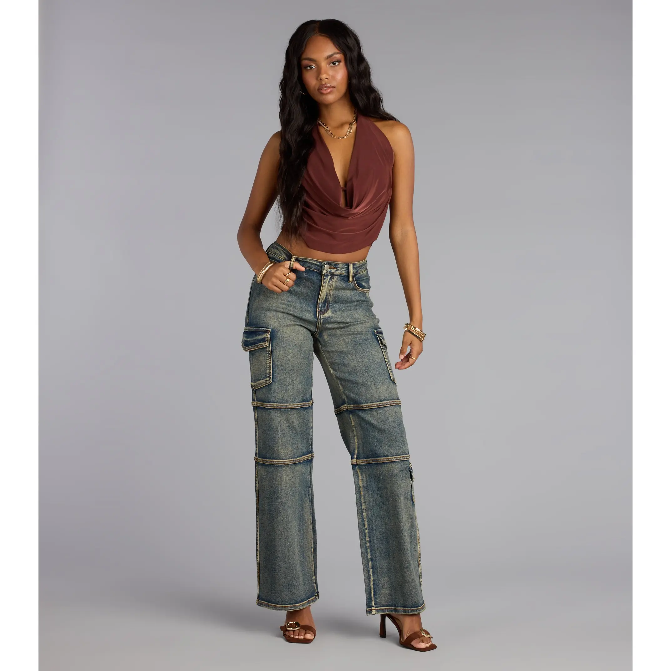 Off Duty Cargo Denim Pants Off Duty Cargo Denim Pants