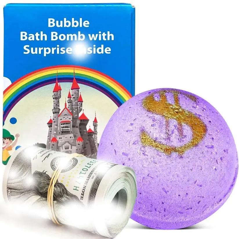 Premium Lavender Scented Bath Bomb - Handmade in USA, Gentle Body Care, Soothing Stress Relief Single Bath Bomb, Ideal Gift, Calming, Natural Oils, One Use