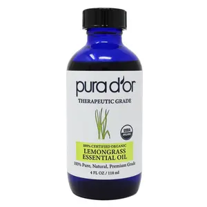 Lemongrass Essential Oil - USDA Organic, 100% Pure, Natural, Therapeutic Grade 4 oz