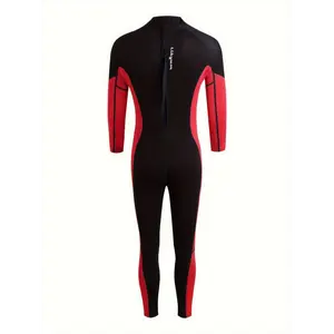 Men's 3mm Neoprene Long Wetsuit, High Stretch Stand Collar, Solid Color, 90% Neoprene 10% Nylon, Four Seasons Knit Fabric, 100g/m² Fabric Weight Swimming Activewear Outdoor Sleeve