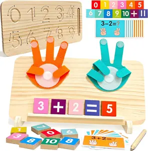 Preschool Learning Tools for Kids 3-6, Educational Math Manipulatives Number Counting Blocks for Kids, Montessori Toys for 3-5 Year Old Boys Girls Birthday Gifts
