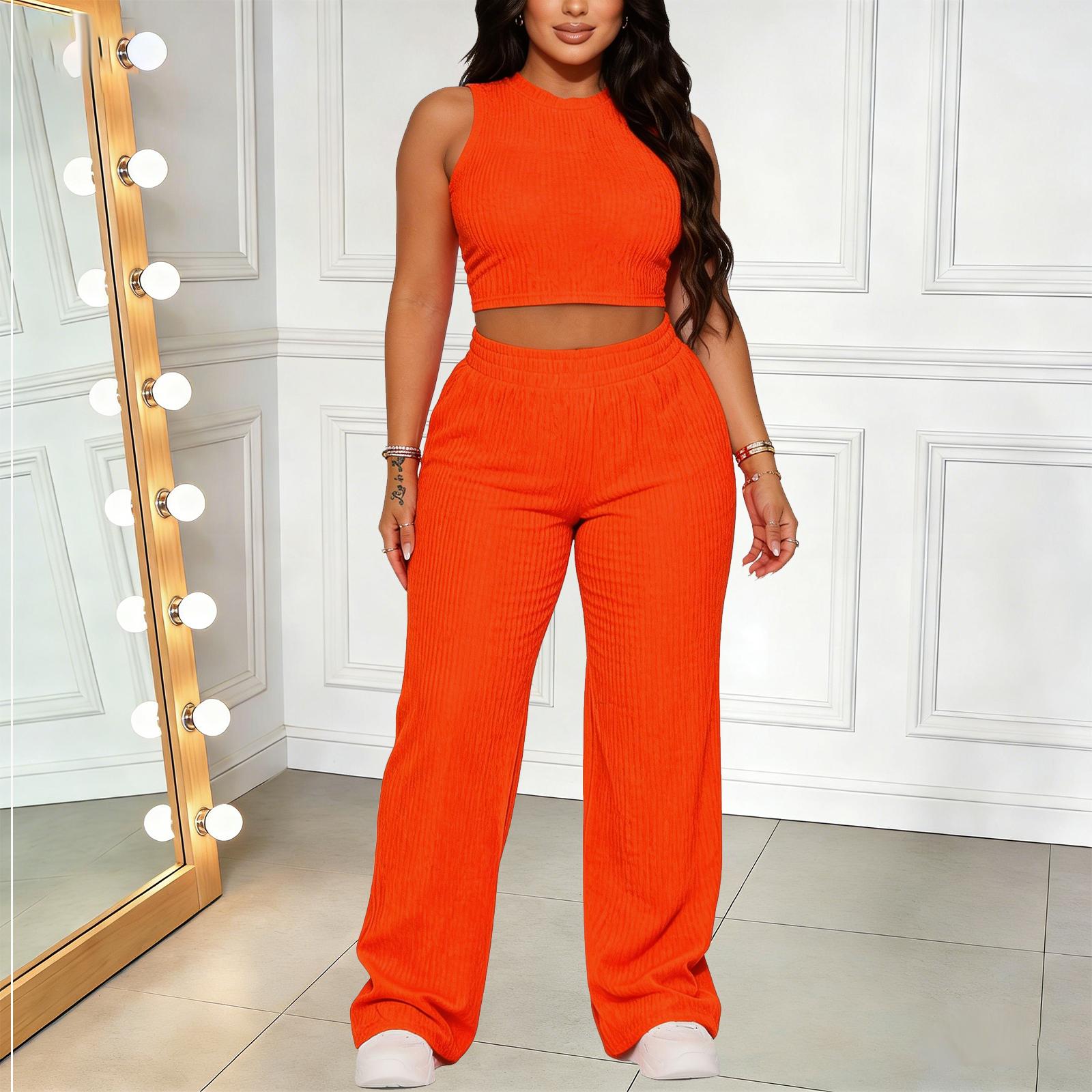 Women's Plain Pants Two-piece Set, Casual Short Sleeve Round Neck Tee & Leggings Set, Back To School Outfits, Workout Set, Gym Clothes, Lady Basic Fitness Fall Clothes for Daily Wear, Birthday Gifts, Outfit Sets for Women, 2 Piece Sets Women, Womenswear