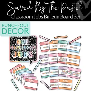 Pastel Classroom Jobs Bulletin Board Set | Saved By The Pastel